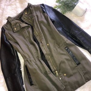 Olive Green Leather Jacket